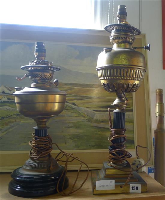 2 oil lamps